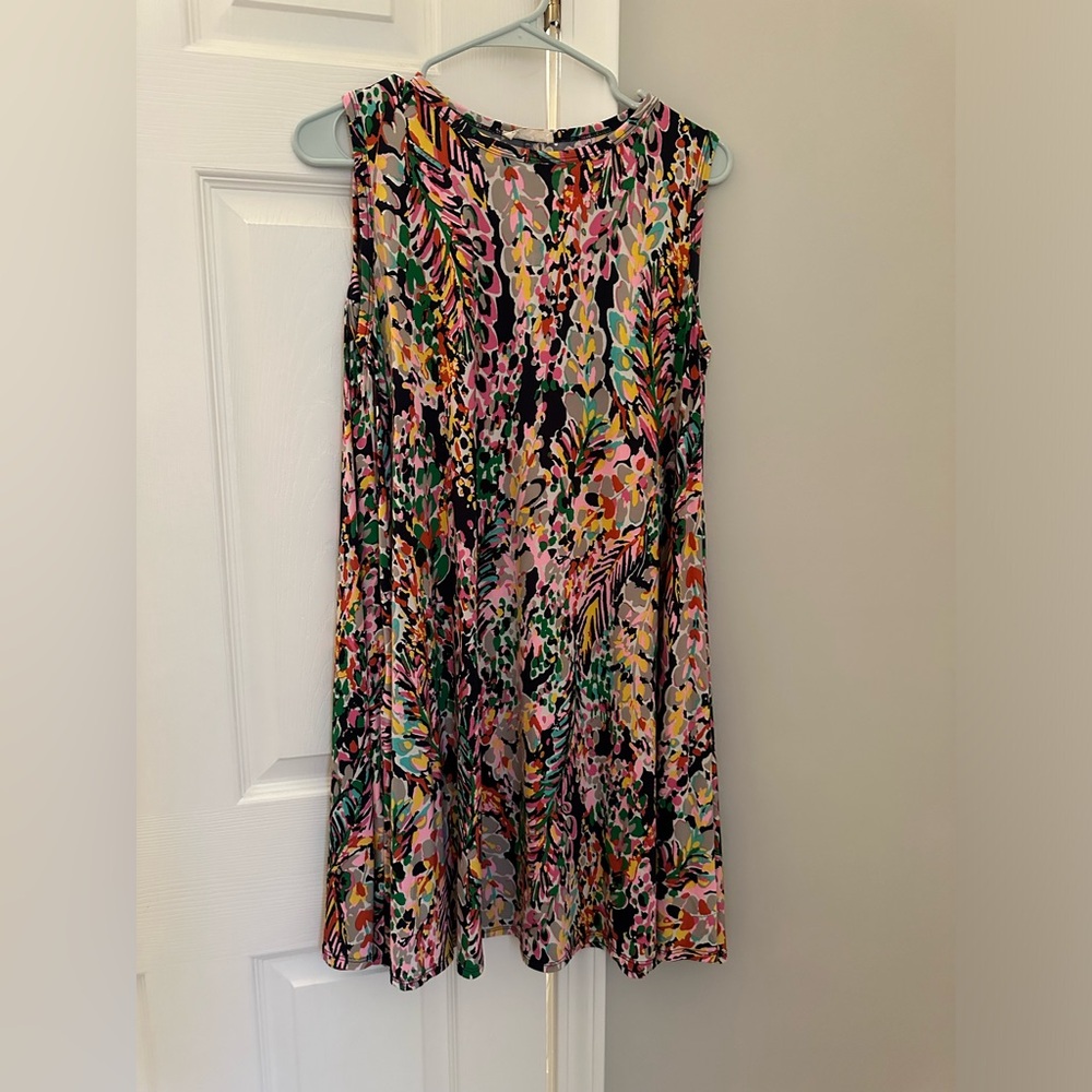 Women’s Large Multi Color No Sleeve Swing Dress